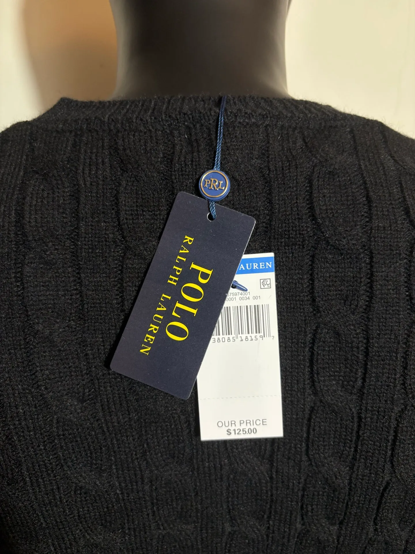 P190 000010 #FF2223 Polo Ralph Lauren solid cable knitted sweater brown Size: S-XXL
